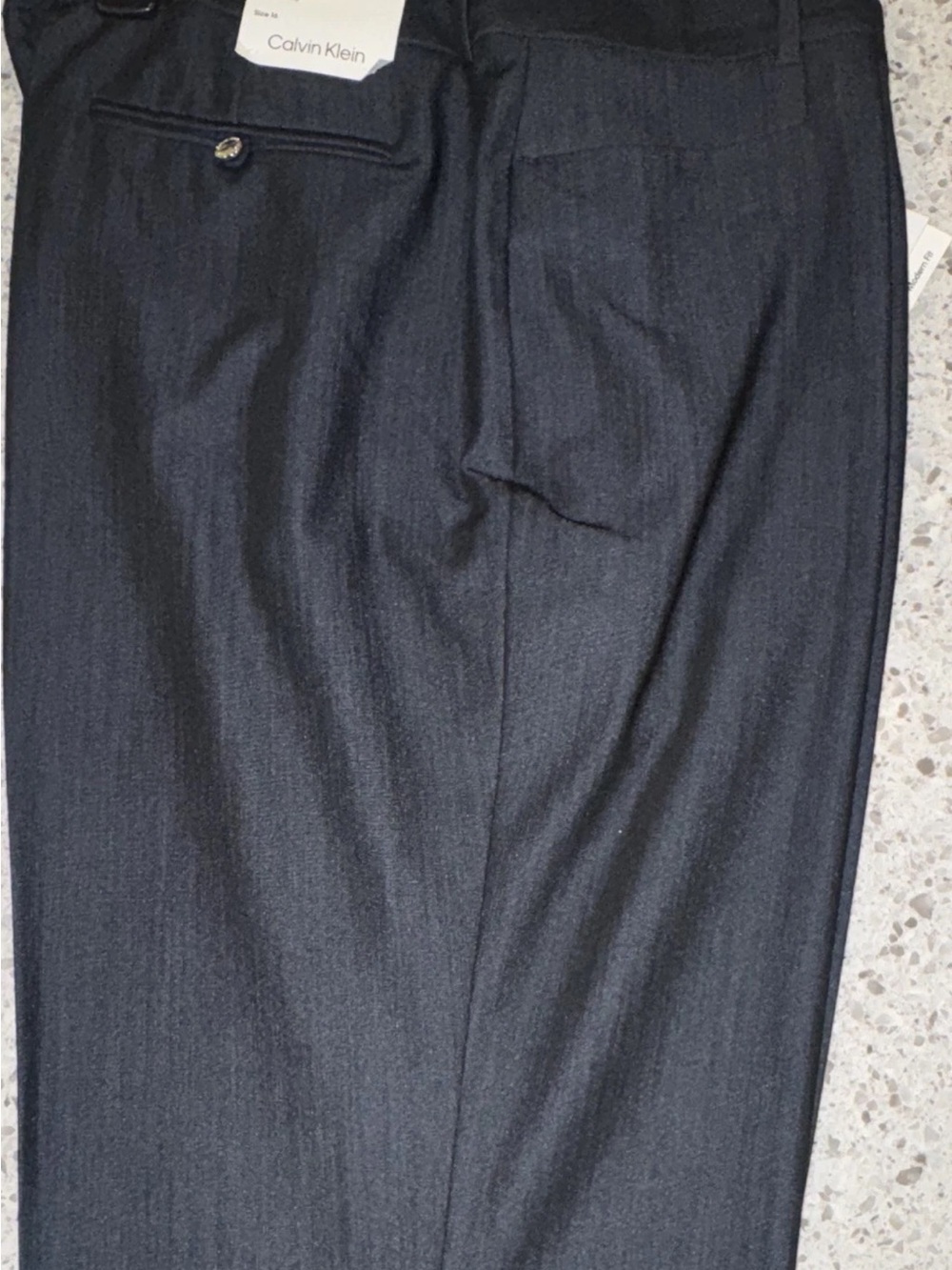 Calvin Klein Charcoal Flat Front Dress Shorts - Picture 2 of 4